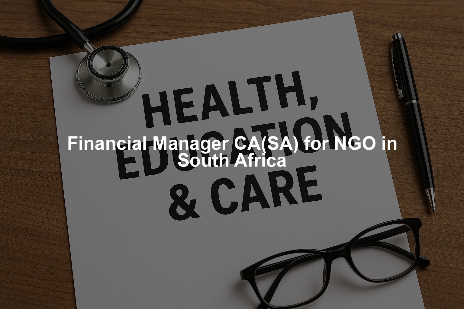 Financial Manager CA(SA) for NGO in South Africa