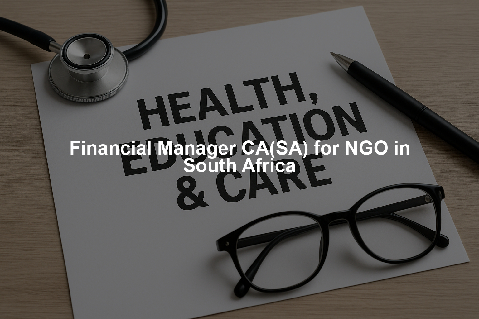 Financial Manager CA(SA) for NGO in South Africa