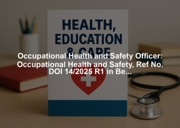 Occupational Health and Safety Officer: Occupational Health and Safety, Ref No. DOI 14/2025 R1 in Bellville, Cape Town