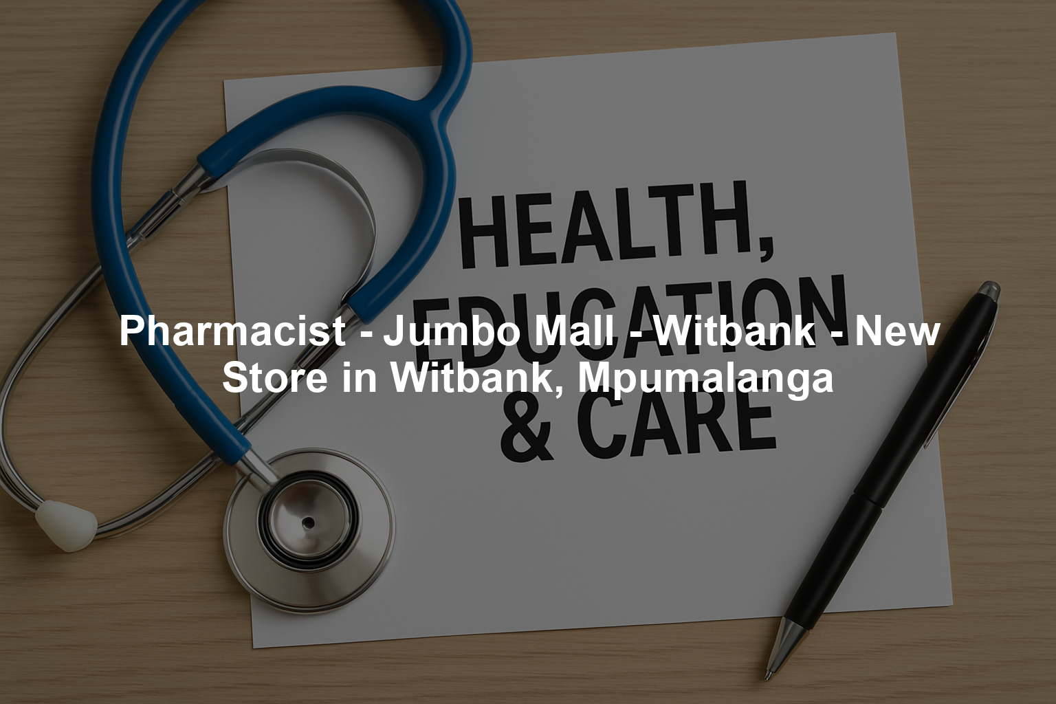 Pharmacist - Jumbo Mall - Witbank - New Store in Witbank, Mpumalanga