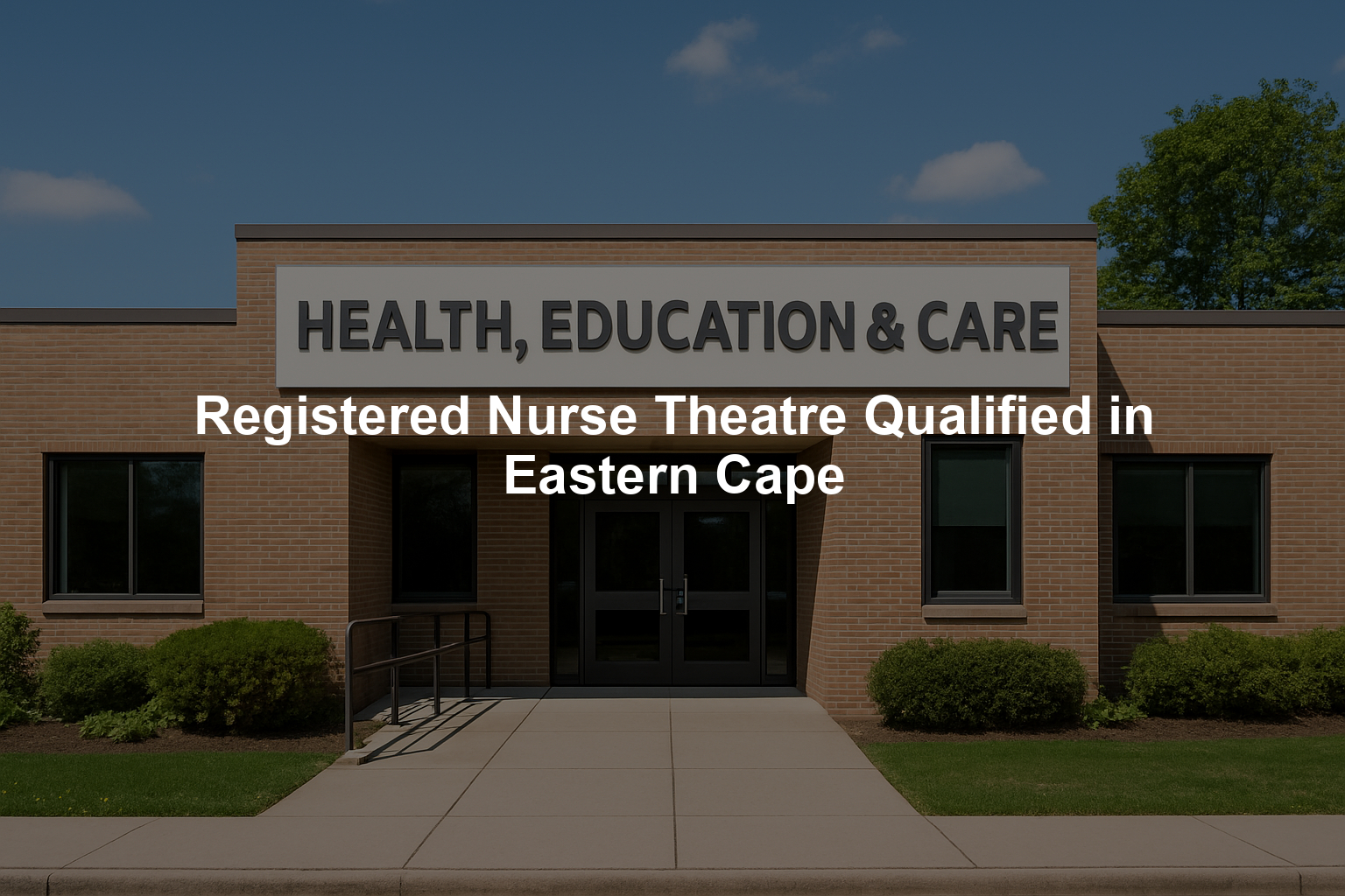 Registered Nurse Theatre Qualified in Eastern Cape
