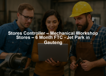 Stores Controller – Mechanical Workshop Stores – 6 Month FTC - Jet Park in Gauteng