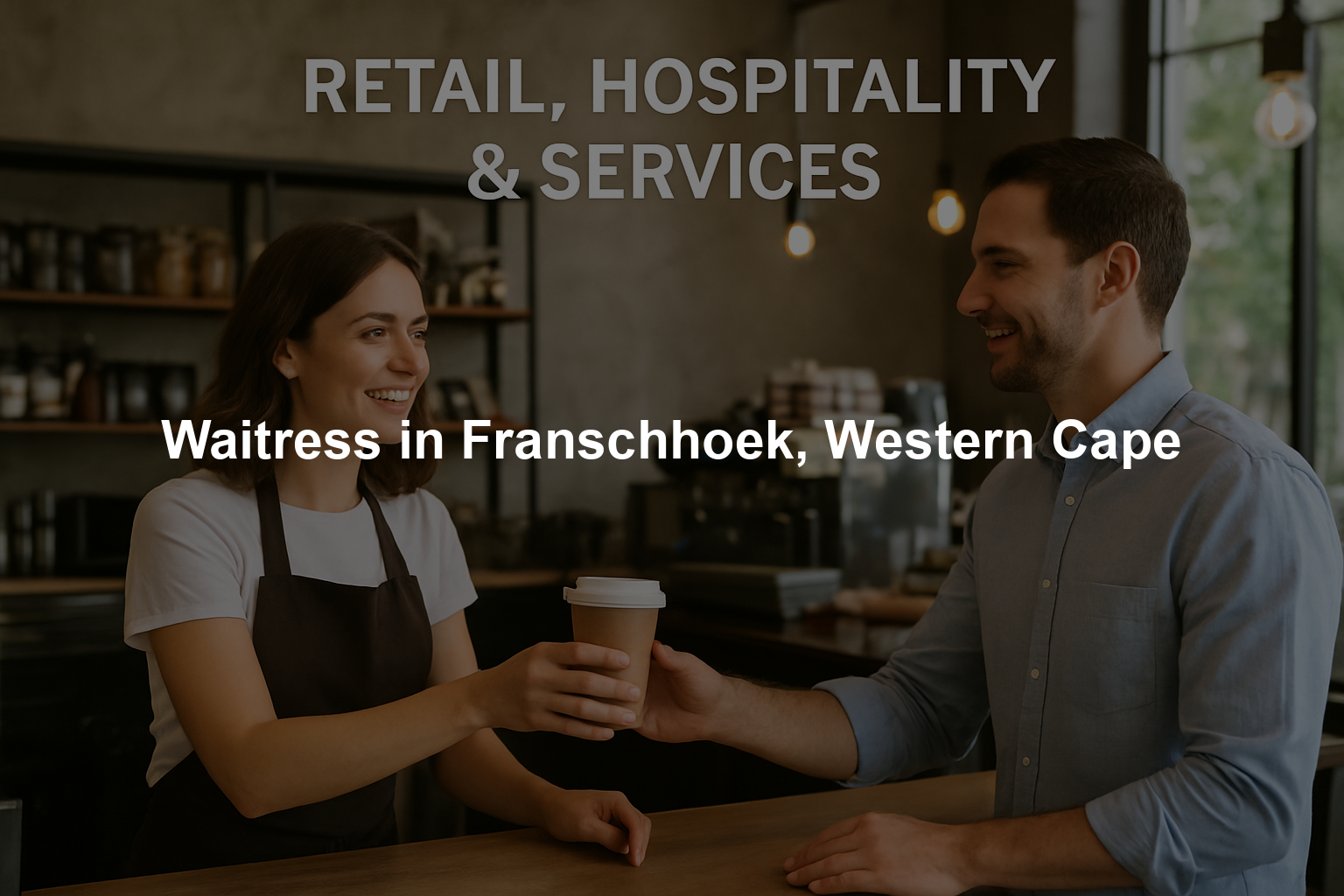 Waitress in Franschhoek, Western Cape