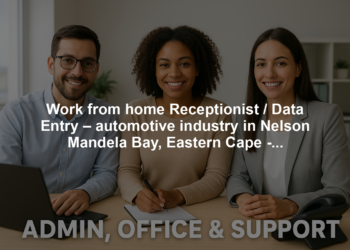 Work from home Receptionist / Data Entry – automotive industry in Nelson Mandela Bay, Eastern Cape - Port Elizabeth, Eastern Cape